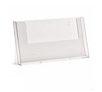 Clear Freestanding Countertop Leaflet Literature Holder Brochure Dispenser Multiple Sizes (2, A4 Landscape)
