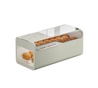 Clear Fridge Egg Organizer - Rolling Double Layer Dispenser, Stackable Storage Rack, Covered Tray Container | Kitchen Refrigerator Sorting, Breakfast Meal Preparation, Space Optimization System, Fresh