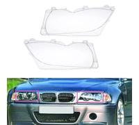 Clear Front Headlight Cover Replacement for BMW E46 4DR 02-05 | Compatible with 325i, for 330i, 325Ci, 330xi models, precise factory dimensions for seamless fitment