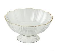 Clear Fruit Bowl With Drainable Base - 24cm Reusable Serving Tray For Parties Weddings - Sturdy Plastic Food Basket Kitchen Organiser White(white)