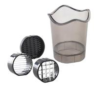 Clear Fruit & Vegetable Slicer Cup with Metal Blades, Quick & Fun Kitchen Gadget for Strawberries, Bananas, Cherry Tomatoes & Salad Prep