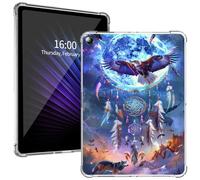 Clear Galaxy Tab A9 Plus Case 2023, Shockproof Drop Protection for Samsung Galaxy Tab A9+ Case 11 inch 2023, Lightweight Transparent Soft TPU Cover Galaxy Tab A9 Plus 11", Moon Hawk Wolf