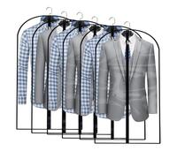 Clear Garment Bags (100CM Set of 6) Garment Bags for Hanging Clothes, Lightweight Full Zipper Suit Bags Cover for Closet Clothes Storage