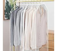 Clear Garment Cover Bags, 60x30x90cm Dustproof Clothes Rail Cover Storage Bag Garment Rail Dust Cover Suit Covers for Hanging Clothes Coat Cover with Full Zipper for Dress Shirts Suits Jackets Coats