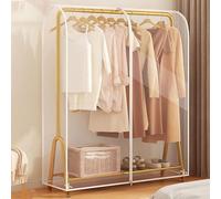 Clear Garment Rack Cover - Dustproof Zipper Clothing Protector for Wardrobe, Coat & Dress Storage - Premium Quality, Fits Most Standard Racks, Keeps Clothes Clean & Fresh