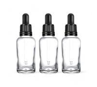 Clear Glass 30ml Dropper Bottle with Tamper-Proof Pipette - Pack of 3 - Elevate your Aromatherapy and Skincare Routine! Precise Dropper Ideal for Arts, Crafts, and Culinary Projects too.