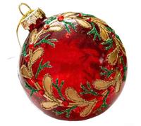 Clear Glass Baubles 8cm Shatterproof Holiday Decoration(D Style) | clear glass, safe for pets and kids, lightweight design, fits standard hooks, holiday essential