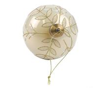 Clear Glass Baubles 8cm Shatterproof Holiday Decoration(F Style) | clear glass, safe for pets and kids, lightweight design, fits standard hooks, holiday essential