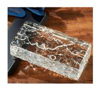 Clear Glass Blocks for Sound and Thermal Insulation, Rectangular Crystal Bricks, 200x100x50mm, Ideal for Construction and Design Projects