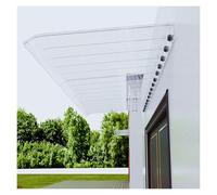 Clear Glass Canopy Door Awning with UV Protection - Perfect for Courtyards Outdoor Surveillance Windows (60x120cm) -Weather-Resistant Design