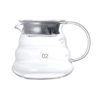 Clear Glass Coffee Server Borosilicate Glass Coffee Pot with Silicone Lid Heat Resistant Coffee Glass Jug with Handle Hand Pour Cloud Tea Pot Glass Portable Coffee Kettle for Coffee Shop Home Office