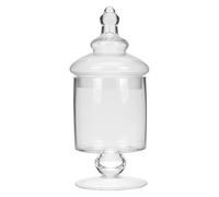 Clear Glass Crystal Apothecary Jars Glass Candy Jar Candy Buffet Display Elegant Storage Jar Sweet Jar Decorative Party Wedding Candy Organizers Canister