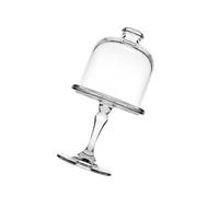 Clear Glass Dessert Display Stand With Tall Base And Dome Cover For Cakes Sweet Plate And Parties Table Decoration Glass Party Serving Tray