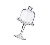 Clear Glass Dessert Display Stand With Tall Base And Dome Cover For Cakes Sweet Plate And Parties Table Decoration Glass Party Serving Tray