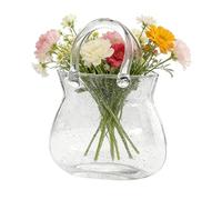 Clear Glass Drink Bag - Large Transparent Cute Bag Shape | Decorative Glass Vase Cup | for Weddings, Parties, Cocktail, Living Room, Bedroom, Office