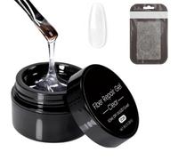 Clear Glass Fiber Nail Repair Gel, Polish for Broken Nails, Nails Strengthener Gel Base Coat Transparent Building Glass Extension Gelpolish Soak Off UV LED Curing Requires Salon Home 8ml
