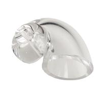 Clear Glass Hermit Crab Shells, Hermit Crab Conch, Large Clear Glass Habitat Conch Ornaments for Aquarium Fish Spiral Tank Marine Reptiles Terrarium