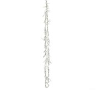 Clear Glass Icicle Ornament Glass Pearl Icicle Chain 2 Meter Christmas Tree Decoration Clear Festive Ornaments for Holiday Home Decor(Cream)