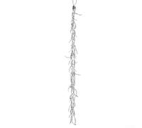 Clear Glass Icicle Ornament String of Pearls Christmas Decor Twisted Glass Drop Hanging,Decoration Festive Tree Pendant,for Holiday Wedding(Silver)