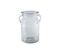 Clear Glass Milk Churn Decorative Vase - H19 X W12Cm