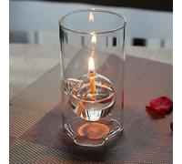 Clear Glass Oil Light Borosilicate Includes Bliss Suspended Hurricane Candle Holder Sleeve Paraffin Lamp 8 x15CM