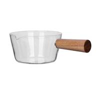 Clear Glass Pot - Clear Glass Soup Pot, Transparent Fruit Salad Bowl | Clear Saucepan with Handle | Multifunctional Kitchen Glass Pot for Most of the