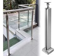 Clear Glass Railing Kits for Deck & Stairs - Stainless Steel Glass Clamps for Balconies Patios & Pools Handrail Version (Gray 60cm/23.6in) - Modern Safety Solution