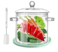 Clear Glass Simmer Pot with Lid for Cooking Potpourri Cookware Saucepan 3L/101OZ Large Pots for Stove Top Visions Saucepan Pan Big Safe Borosilicate Pans