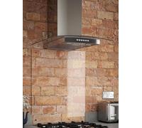Clear Glass Splashback with Chrome Caps - Kitchen Sink & Hob Back Panel - 600 x 700mm