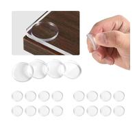 Clear Glass Table Top Bumpers, 60PCS Transparent Non-Adhesive Pads for Glass Table Top Spacer. Anti Slide and Scratch for Glass Table,To Avoid The Movement of Glass(25 * 3MM)