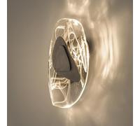 Clear Glass Wall Sconce Postmodern Art Wall Light Simple Creative Wall Lamp d/Black Indoor Art Wall Sconces, 5W Hardwired Modern Metal Wall Lighting Fixture for Hall Living Room