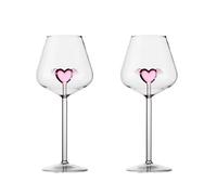 Clear Glasses Martini Glass Love Heart Shaped Glass Wine Cup, Champagne Glasses Love Goblet Glass Water Cupsfor Wine Tasting Party Drinking Supply Retro Decor(#3)