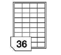 Clear Glossy Vinyl Inkjet Printable Adhesive Labels 36 Per A4 Sheet, 48.5mm x 31.2mm 10 Sheets