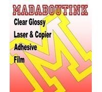 Clear Glossy Vinyl Laser & Copier Adhesive Sticker Film 20 A4 Sheets
