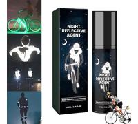 Clear Glow in The Dark Reflective Spray Paint - Outdoor Waterproof Acrylic for Bike (White)