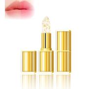 Clear Gold Foil Jelly Lipstick, Moisturizer Lip Balm Transferproof Temperature Color Changing Lipstick, Transparente Color Changing Lip Stick for Women, Long Lasting Moisturizing Lip Gloss (1PC)