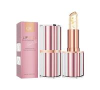 Clear Gold Leaf pH Lip Balm Color Changing to Custom Pink, 8H Long Lasting Hydrating Lip Jelly Stick, Nourishing Repair Plump Lipstick for Dry Dull Uneven Lips