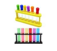 Clear Graduated Tubes Experiment Set Shatterproof ABS Dropper Pipettes with Scales for School Lab Liquid Transfer Portable Set