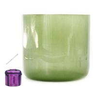 Clear Green Singing Bowl, For Sound Healing And Meditation, Prayer, Stress Reduction, With Free Mallet O-ring & Carrying Case (Color : 8 Inch G Note, Size : 440HZ)