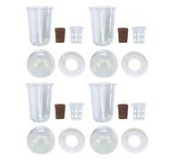 Clear Grower Pots | Attachments for Hydroponics Starter Set - Reusable Seed Pot | for Gardeners Growers Farmers Balcony Vegetables Fruit Flowers Terrace Greenhouse