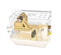 Clear Hamster Cage - See Through Habitat, Small Pet Crate | Standard Size Airy Viewing Box With Vent Holes, Cozy Transparent House For Gerbil Hamster Mouses Ideal For Family Or Pet Lovers