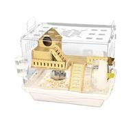 Clear Hamster Cage - Transparent Pet Habitat Box, Breathable Small Animal Home | Acrylic Gerbil House, Observation Shelter for Rodents, Cozy Living Space Accessories, Families, Pet Enthusiasts
