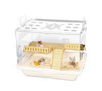 Clear Hamster Cage - Transparent Pet Observation Cage, Large Hamster Cage Enables Clutter Toys | Easy Assembly Breathable Home Accessories for Gerbyl People, Friends, Lovers