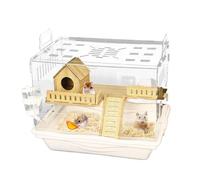 Clear Hamster Cage - Transparent Pet Observation Cage, Large Hamster Cage Enables Clutter Toys | Easy Assembly Breathable Home Accessories for Gerbyl People, Friends, Lovers