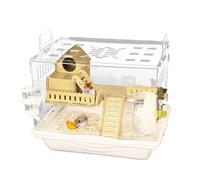 Clear Hamster Cage - Transparent Shell Habitat, Lightweight Small House | Breathable Acrylic Housing with Open View Panels for Rodents Living Space, Animal Lovers Setup, Family Pet Station