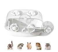Clear Hamster Cage - Transparent Small Animal Habitat, Ventilated Enclosure, Spacious Living Container Multi Purpose Pet Housing Accessory | Easy Clean Secure Lock System for Dwarf Syrian Rode