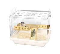 Clear Hamster Habitat - 37 x 30 x 28 cm Small Animal Cage, Breathable Pet Home, Easy Assembly Observation House, Hedgehog Mice Friends Lovers Kids, Acrylic Accommodation for Gerbil Family