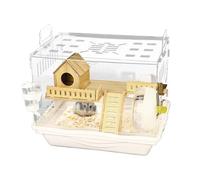 Clear Hamster Habitat - Transparent Small Pet Cage, Breathable Animal Enclosure, Observation Box | Spacious Gerbil Accommodation with Ventilation Accessories for Families Lovers Indoor Spacious Enclos