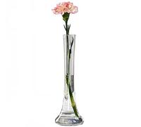 Clear Hand-Made Blown Art Glass Bud Vase Small Bud Decorative Floral Vase Mini Flower Bud Vase Single Stem Vases Table Centerpiece for Wedding Party Home and Office Décor-10 Inch