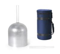 Clear Handheld Crystal Chalice, Silver Meditation Sound Bowl, With Carry Case And Acrylic Striker, For Meditation And Stress Relief, Transparent (7 Inch F Note 440Hz)